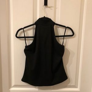 💫2/$10💫SEXY Black Halter Mock Neck Crop Top